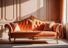 Regal Elegance Heavy Solid Teak Wood 3 Seater Sofa