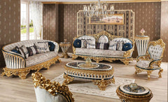 royal style golden sofa set