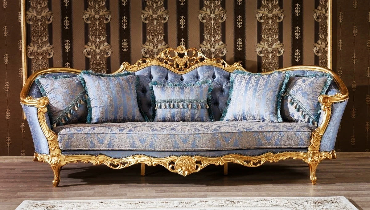 blue color royal 3 seater sofa