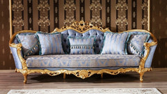 blue color royal 3 seater sofa