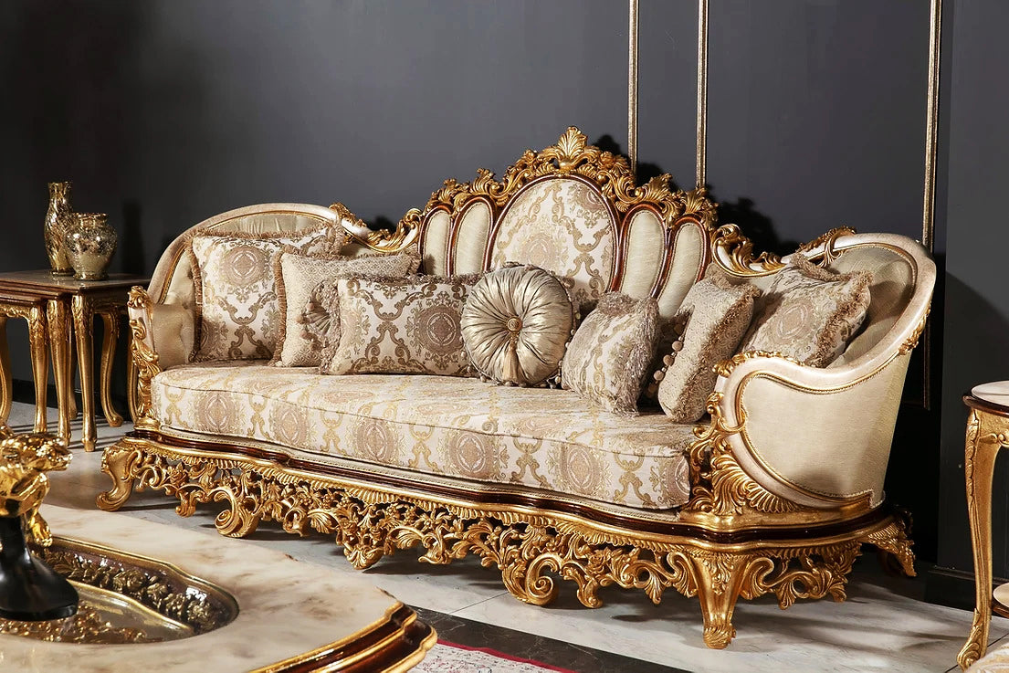 Deep wooden carving sofa