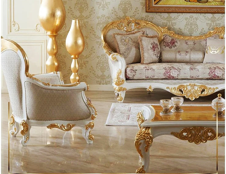 royal and luxury carving on sofa set