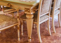 European Design Premium Solid Teak Wood Dining Table Set