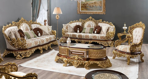 Golden color royal sofa set