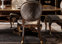 Opulent Royale Modern Touch Wooden Handcrafted Dining Table Set