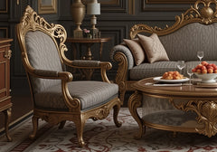 Antique Design Majestic Heirloom Wooden High-Carved Sofa Set