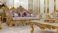 heavy and deep carving on 3 Seater Sofa