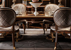 Opulent Royale Modern Touch Wooden Handcrafted Dining Table Set