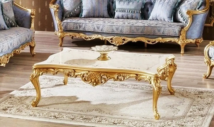 golden-white color mix center table