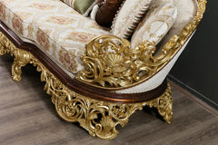 Deep handmade carving on sofas