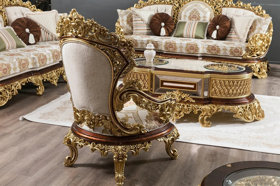 royal style sofa and table