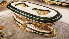 luxury golden and black color mix center table