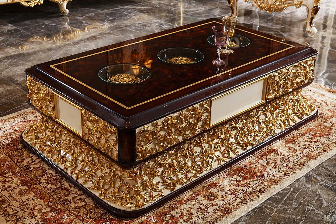 Golden brown color center table
