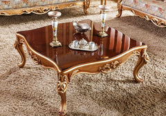 glossy look wooden center table