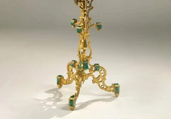 Royal Solid Teak wood Hand Carving Tripod Side Table