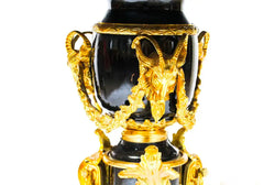 Royal Luxury Mounted Ebonized Sevres Style Side Table