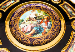 Royal Luxury Mounted Ebonized Sevres Style Side Table