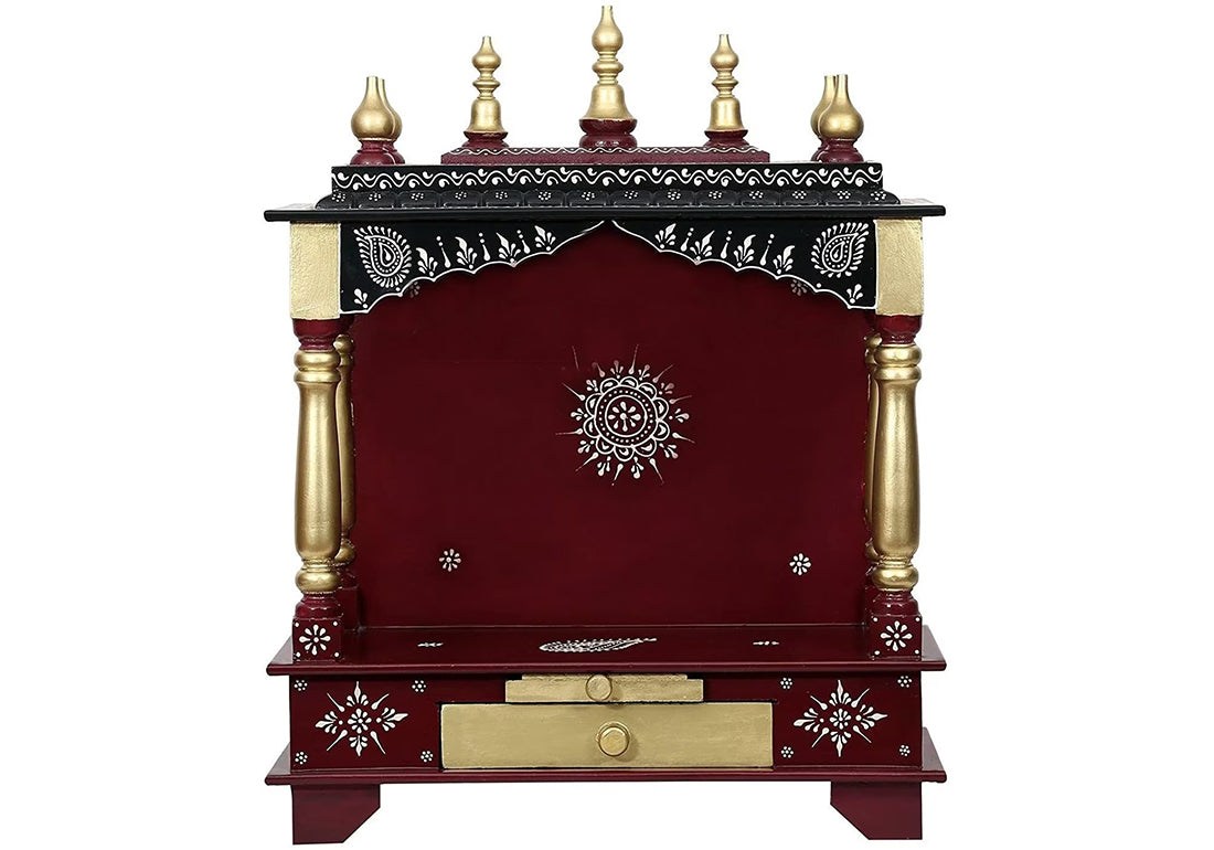 Beautiful wooden carved temple