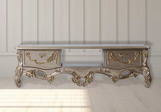 Vintage Serenity Teak Wood TV Unit