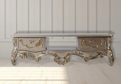 Vintage Serenity Teak Wood TV Unit