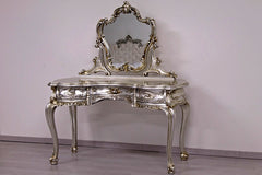 Luxury Exquisite Shiny Carving Dressing Table