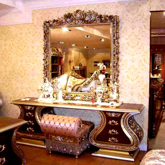 Luxury Exquisite Hand Carving Dressing Table
