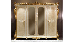 Elegant and Classic Hand Carving Teak Wood Armoire