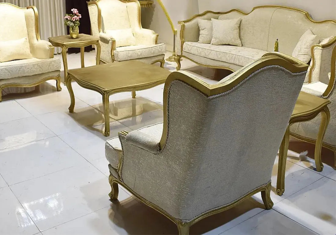 White Color Classic Sofa Set