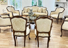 Light Carving Wooden Sofa Set