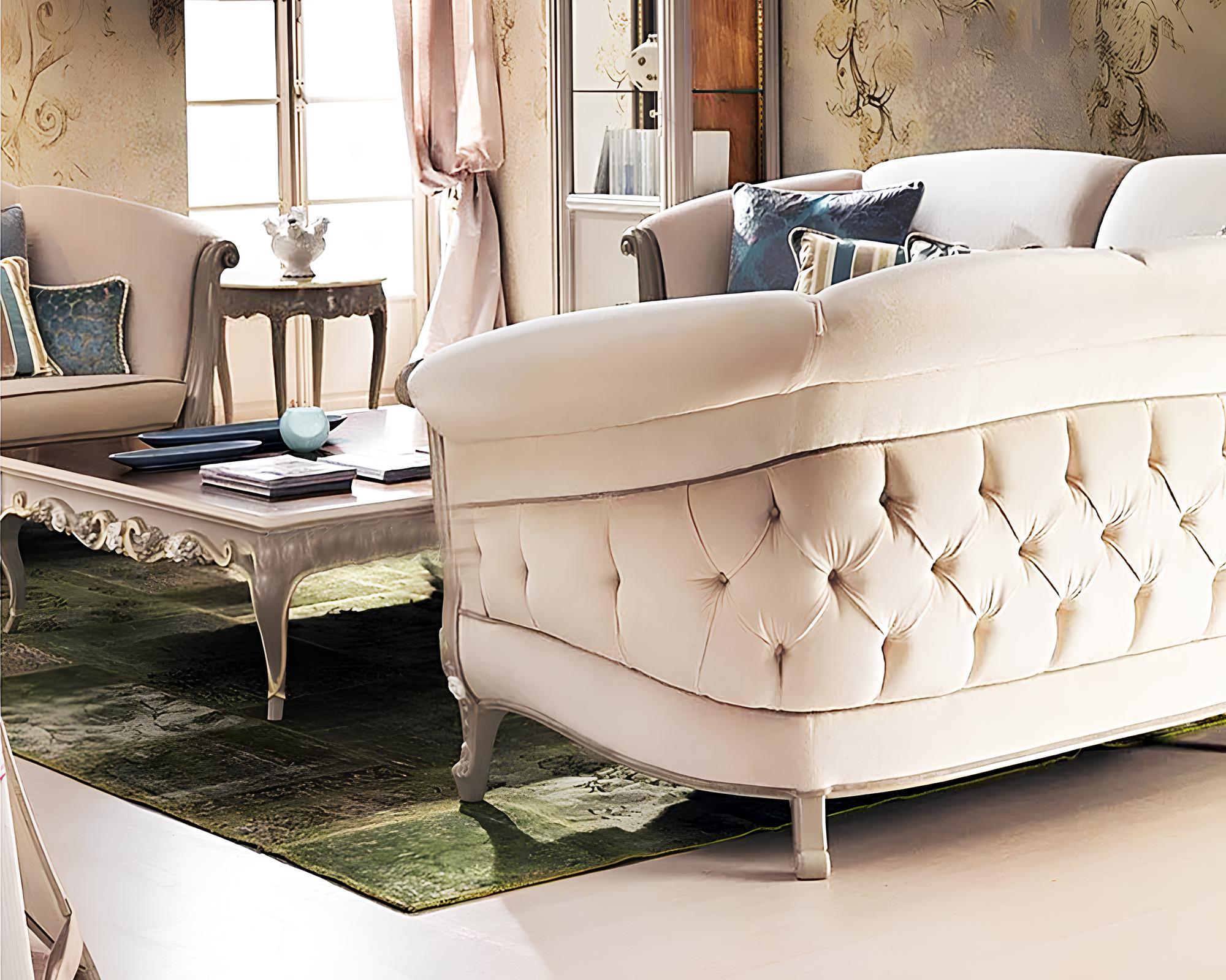 luxury white sofa set