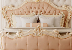 Regal Elegance Handcrafted Carved Bed