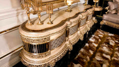 European Style Teak Wood TV Unit