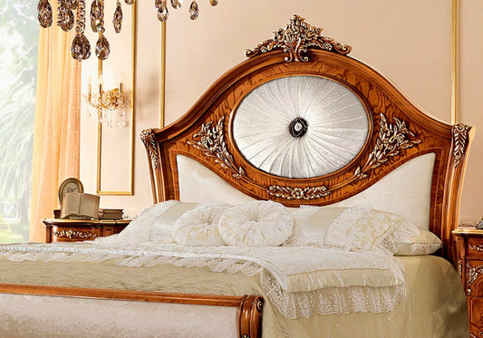 Eye-Catching Hand Crafted Teak Wooden Bed
