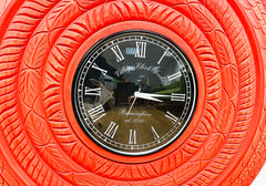Antique Premium Wooden Round Wall Clock Handicraft