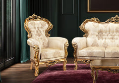 Royal and Luxury Handcrafted Wooden Sofa Set