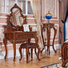 Luxury Antique European Style Carving Dressing Table