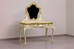 Luxury Exquisite Shiny Carving Dressing Table