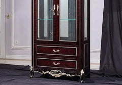 Royal brown color spacious vitrine