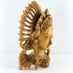 Deep Handcrafted Wooden Face Art