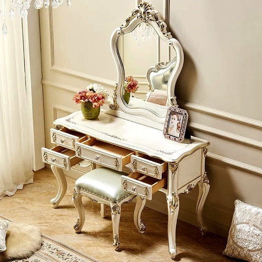 Luxury Modern Glossy French Style Dressing Table