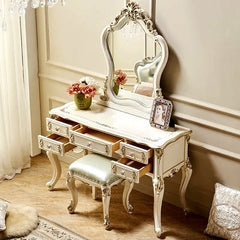 Luxury Modern Glossy French Style Dressing Table