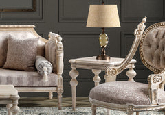 Luxury French Style Wooden Hand Crafted Sofa Set