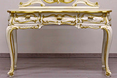 Luxury Exquisite Shiny Carving Dressing Table