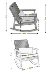 Modern Style Comfortable Teakwood Rocking Chair