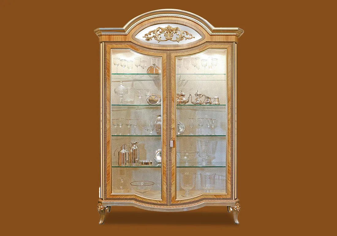 Front view of royal and luxury vitrine