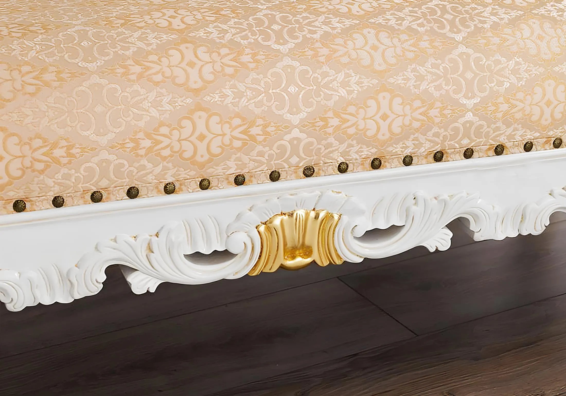 bottom view of wooden carving