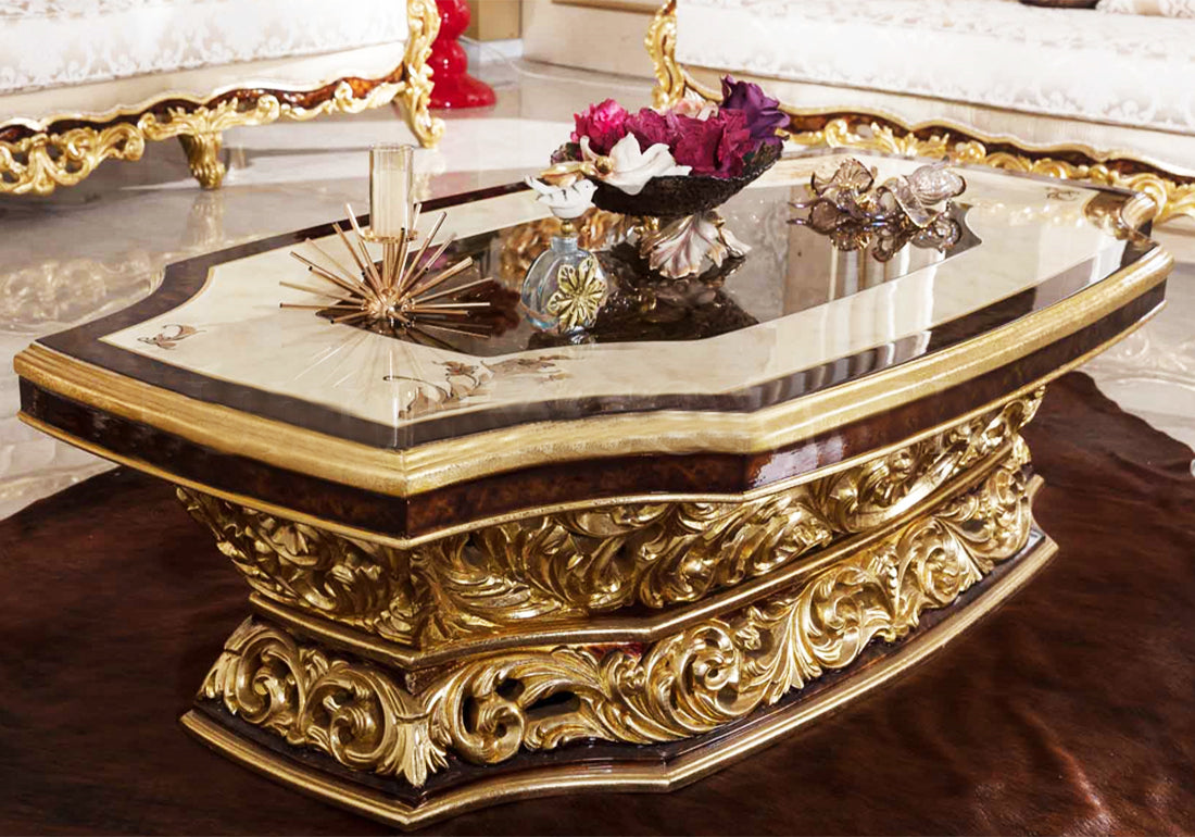 royal and deep carving center table