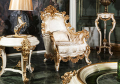 arm chair and two corner table