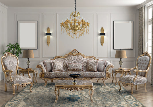 Luxury Antique Wooden Handcrafted Carving Sofa Set