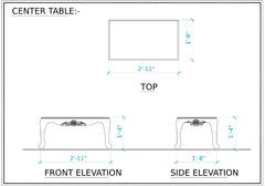 Royal Look Premium Wooden Black Sofa Set